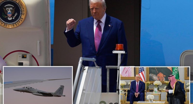 Trump arrives in Saudi Arabia â after Air Force One receives fighter-jet escort